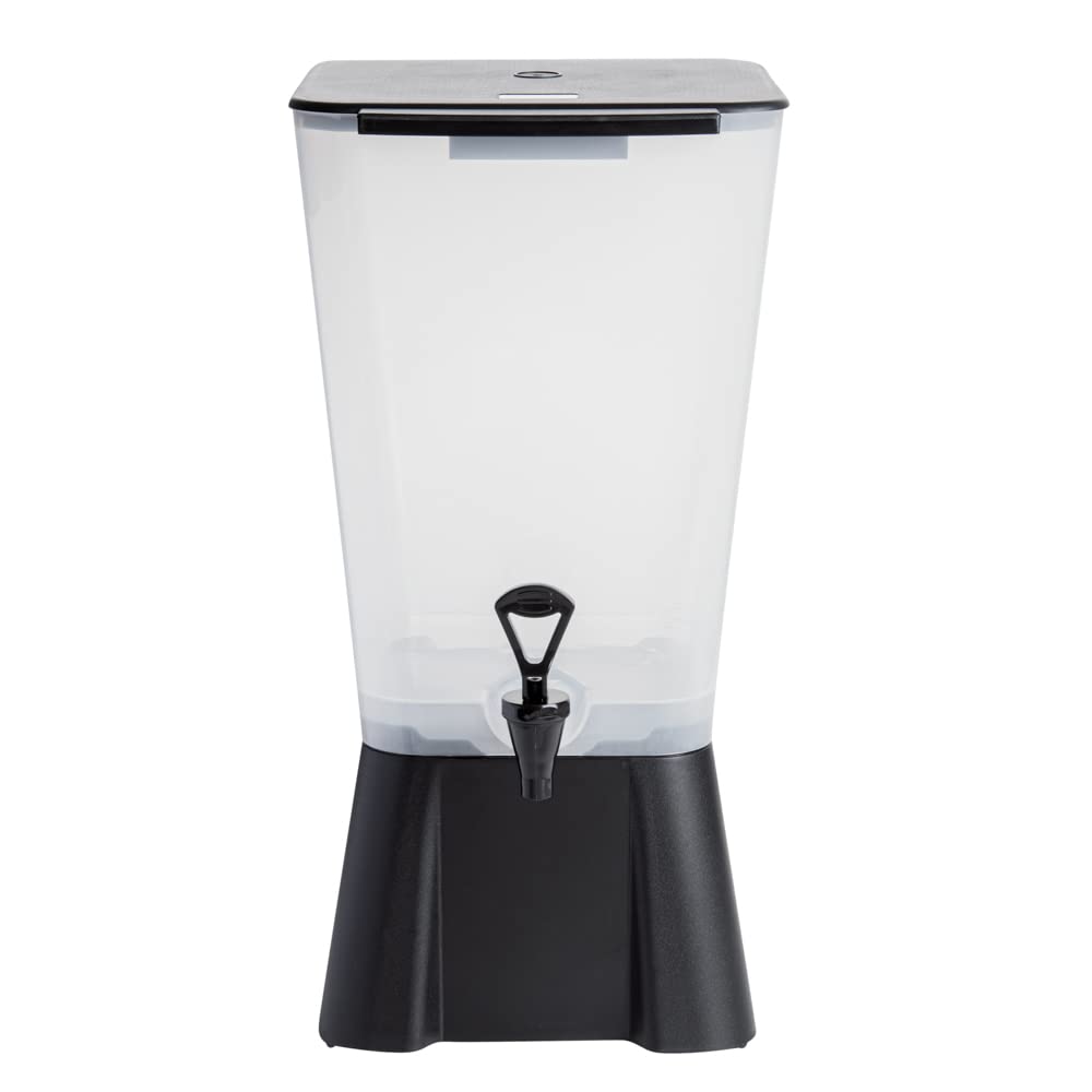 Restaurantware Bev Tek 5-Gallon dispenser with visible graduations assists measuring portions.