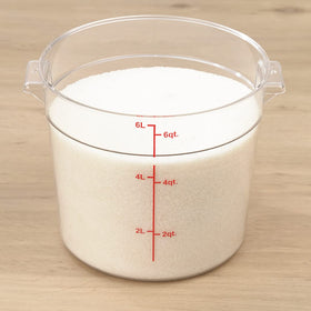 Restaurantware container with built-in handles for easy transport.