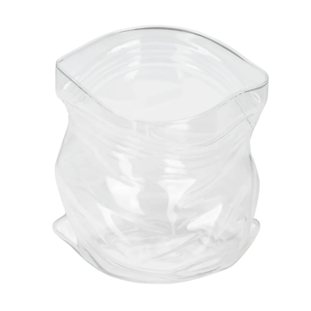 Restaurantware clear glass bowl 22 oz crinkle-edge close-up highlights vibrant fruit and desserts.