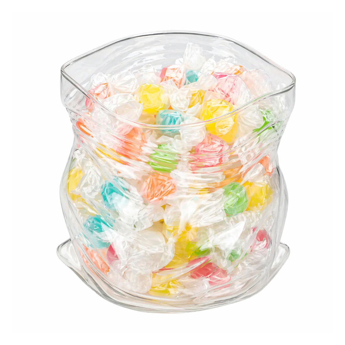 Restaurantware clear glass bowl 22 oz dessert station setup for elegant serving.