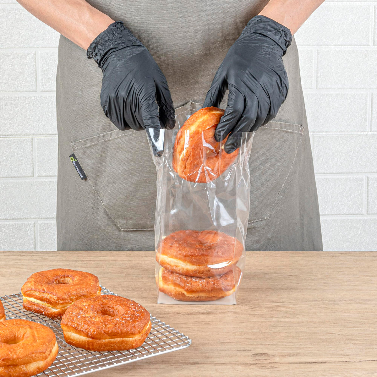 Restaurantware crystal-clear bag showing vibrant sweets and pastries
