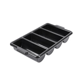 Restaurantware cutlery organizer with four compartments for quick, organized service.