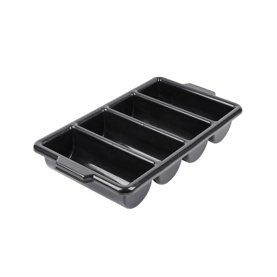 Restaurantware cutlery organizer with four compartments for quick, organized service.