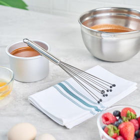 Restaurantware eyelet hook for easy hanging and storage.