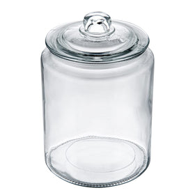 Restaurantware glass canister with easy-open knob for daily use.