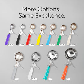 Dishwasher-safe scoop simplifies cleanup after peak service.