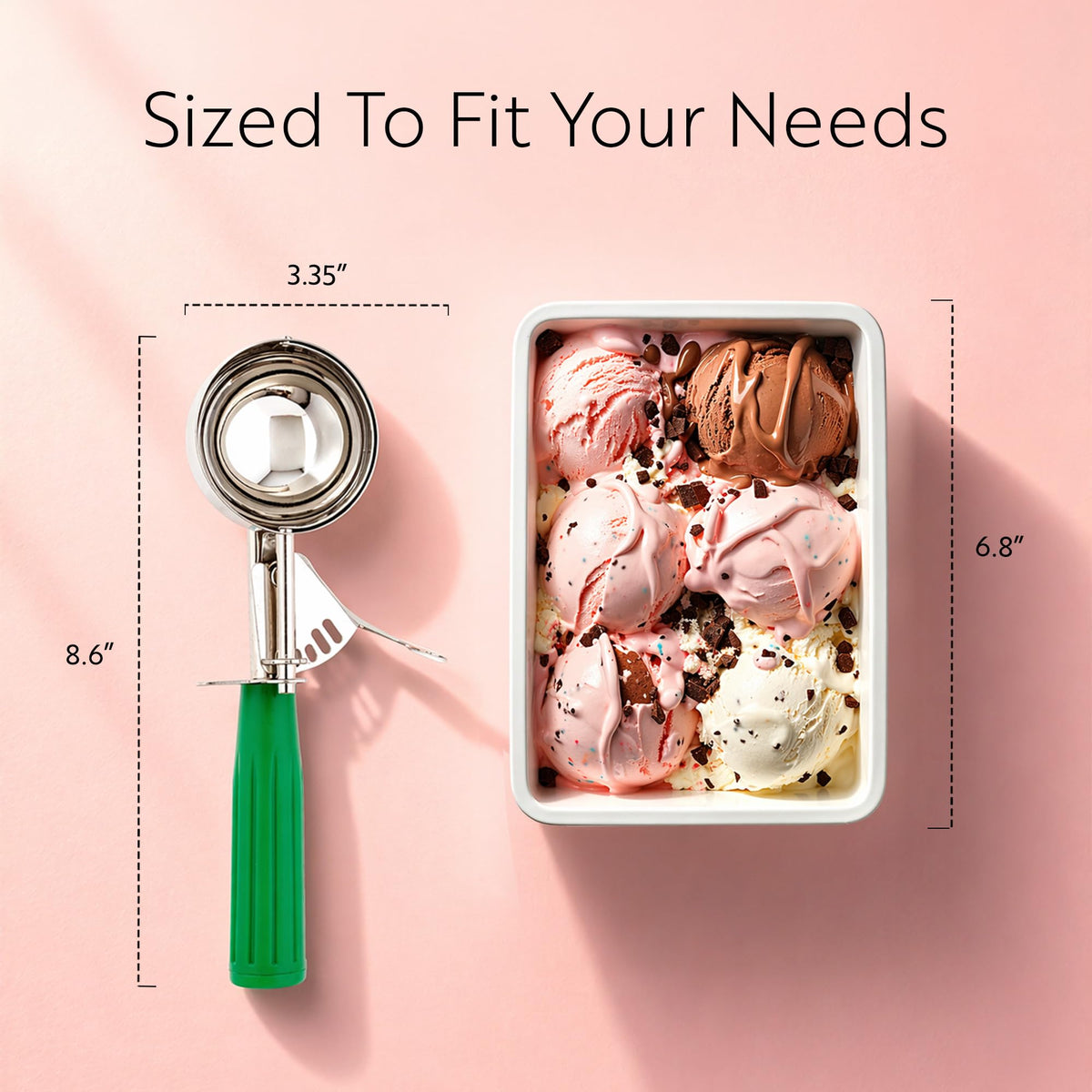 Met Lux thumb-trigger release shown for efficient portioning in busy kitchens.