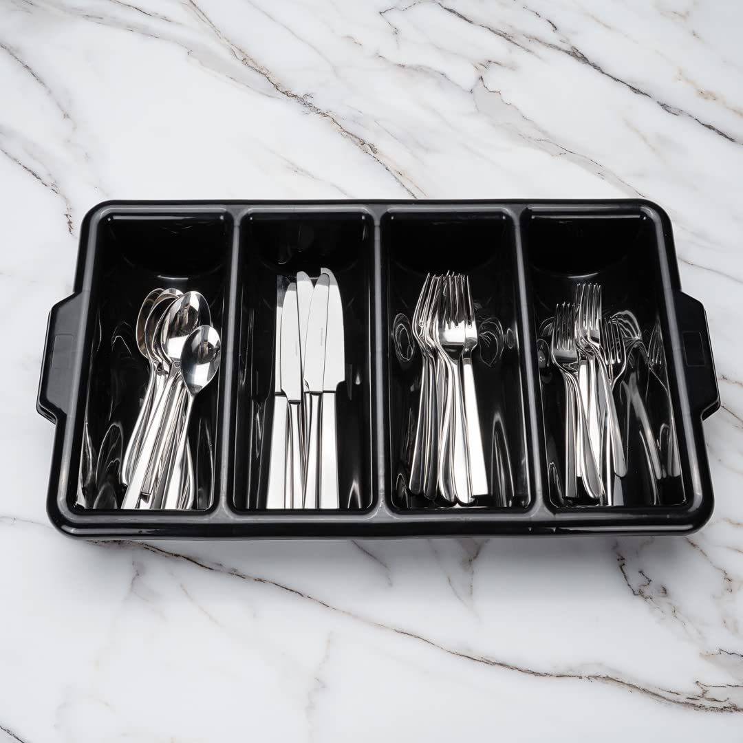 Restaurantware four-compartment organizer supports quick restocking and staff efficiency.