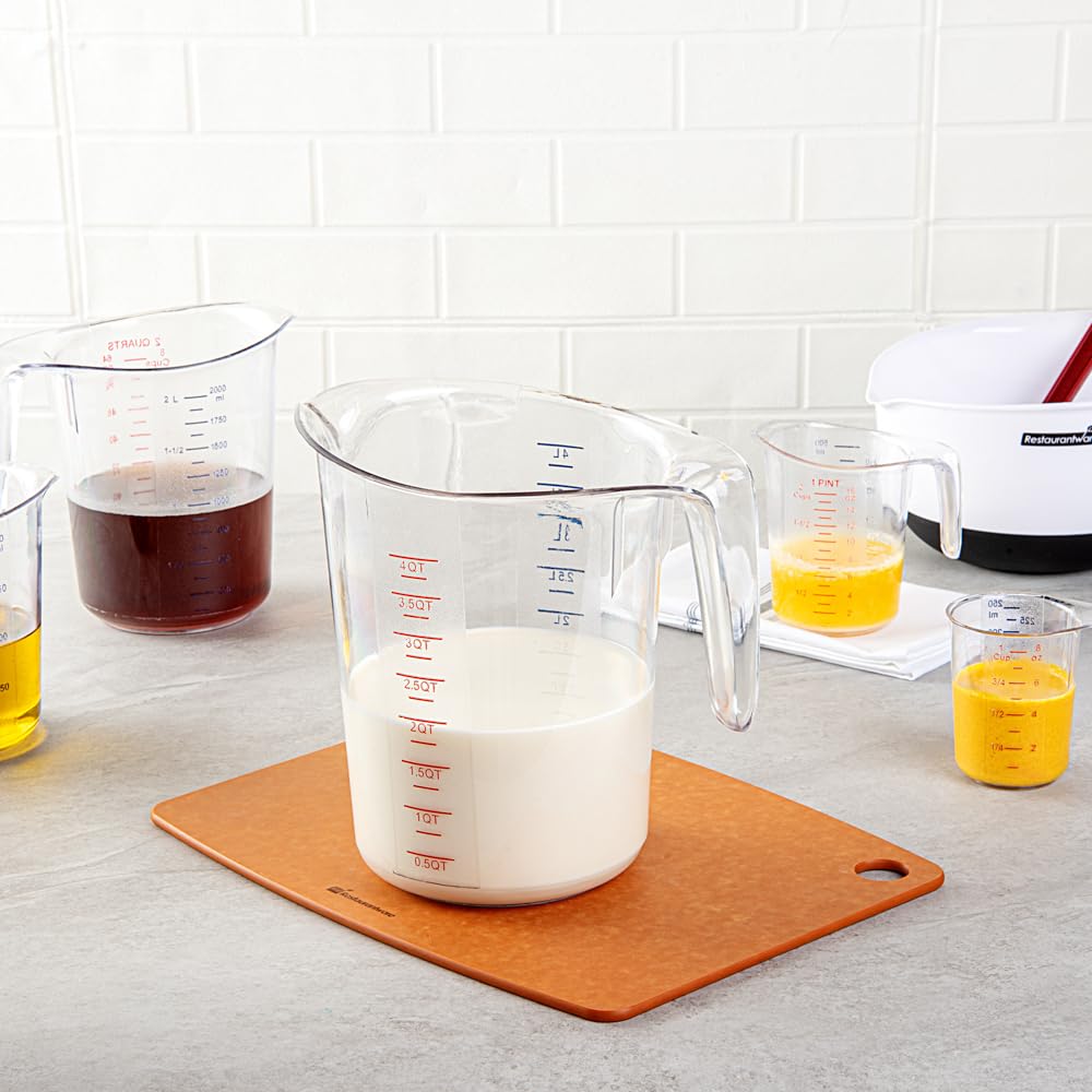Restaurantware RW Base 4-Quart with metric and imperial markings for versatile recipes.