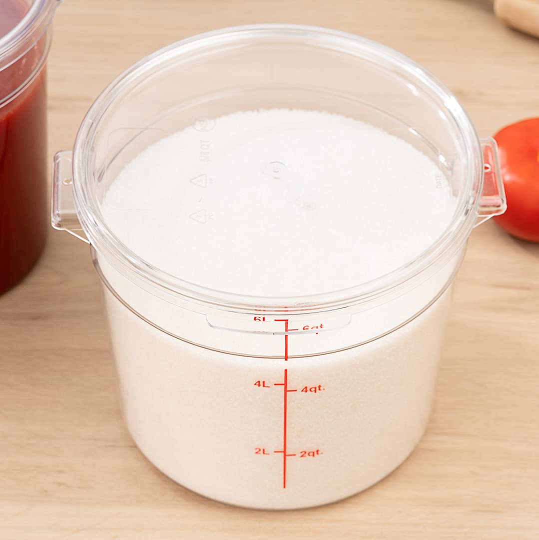 Restaurantware scratch- and crack-resistant storage bin for long-term use.