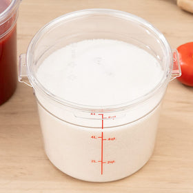 Restaurantware scratch- and crack-resistant storage bin for long-term use.