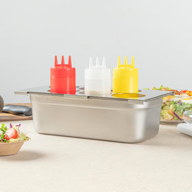 Restaurantware six-bottle capacity keeps popular sauces organized at a glance
