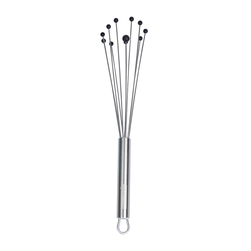 Restaurantware stainless steel ball whisk for durable, smooth sauces.