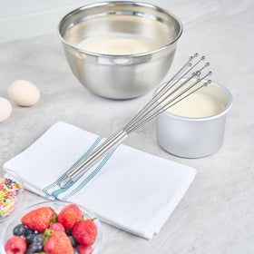 Restaurantware stainless steel kitchen whisk built for frequent daily use.