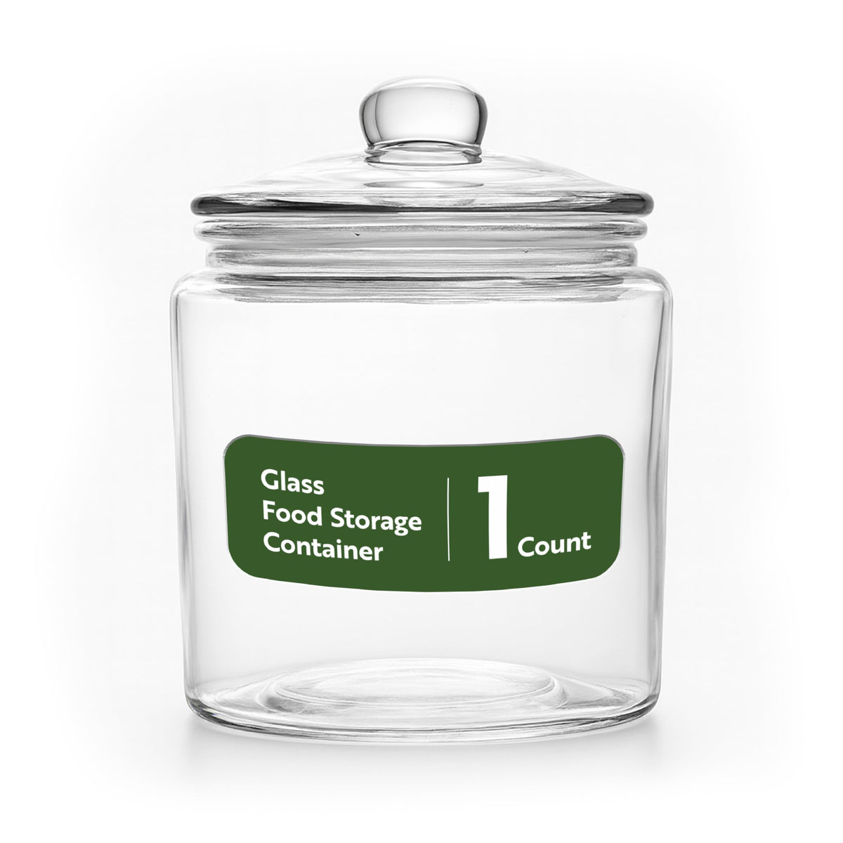 Restaurantware Vetri 0.2-gallon glass storage jar with airtight seal for freshness.