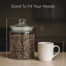 Restaurantware Vetri jar airtight seal preserves pantry freshness.