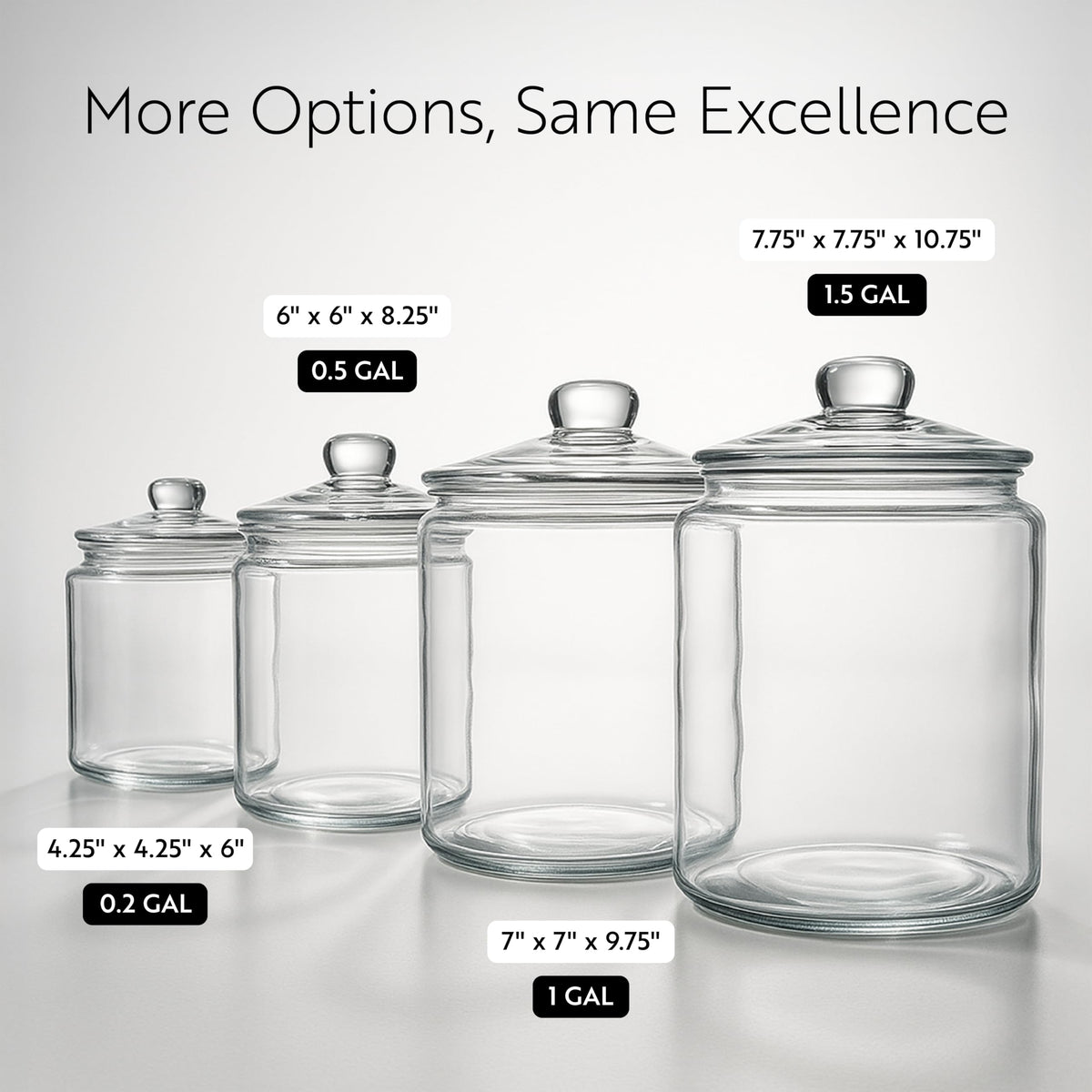 Restaurantware Vetri jar promotes pantry organization through clear visibility.