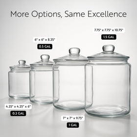 Restaurantware Vetri jar promotes pantry organization through clear visibility.