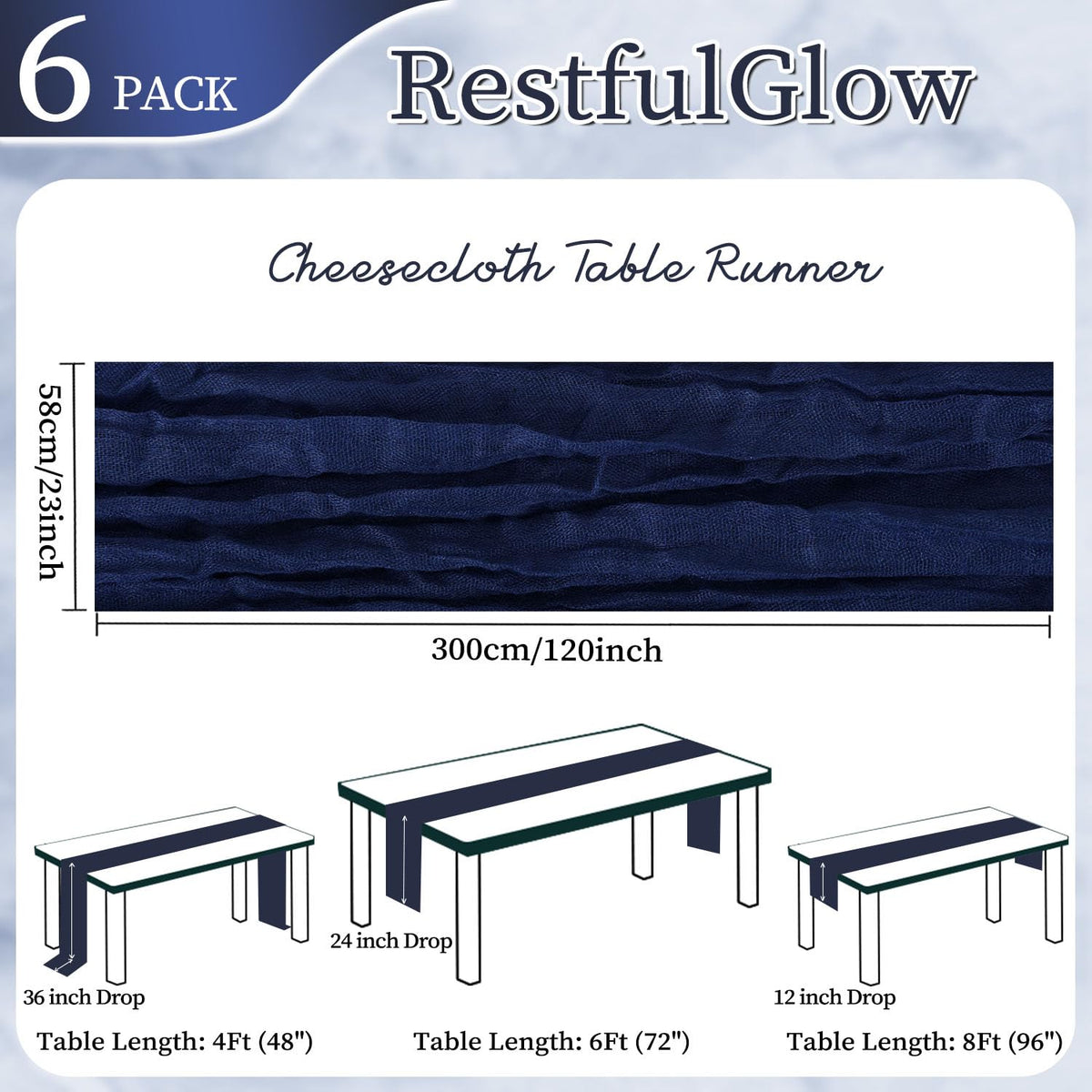 Closeup of RestfulGlow boho table decor with cheesecloth drape creating soft ambience