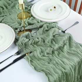 Texture close-up reveals crinkle finish of RestfulGlow cheesecloth.