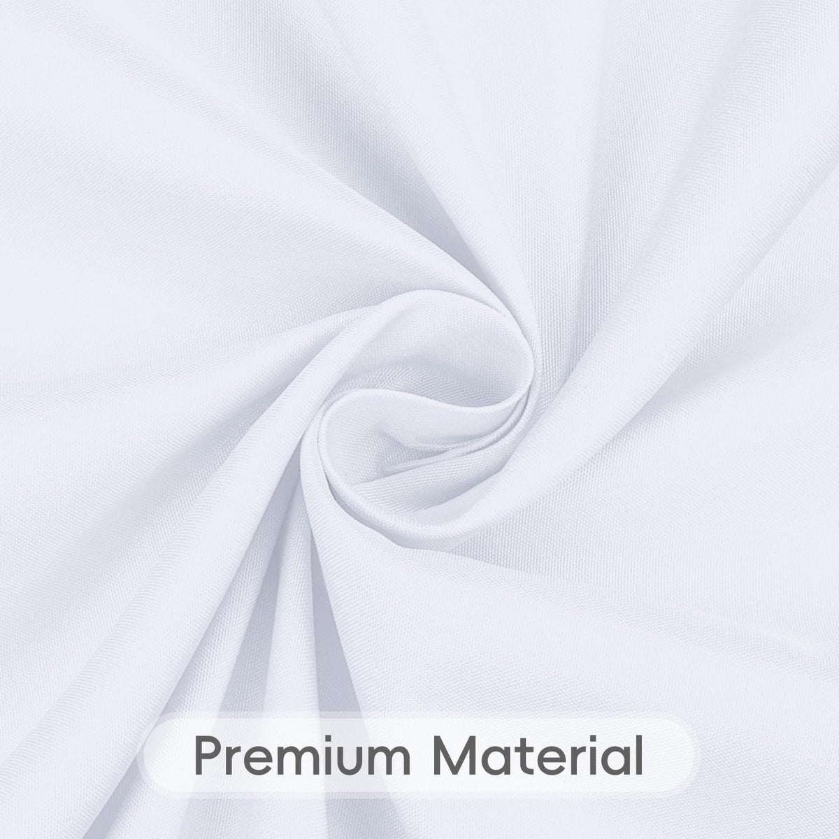 RestfulGlow easy care machine washable white round tablecloth