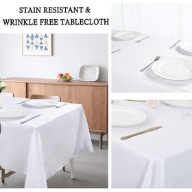 RestfulGlow wedding banquet setup with 60x126 inch tablecloths creates cohesive decor.