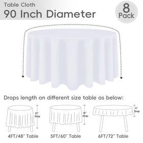 RestfulGlow white tablecloth closeup shows wrinkle-free premium fabric