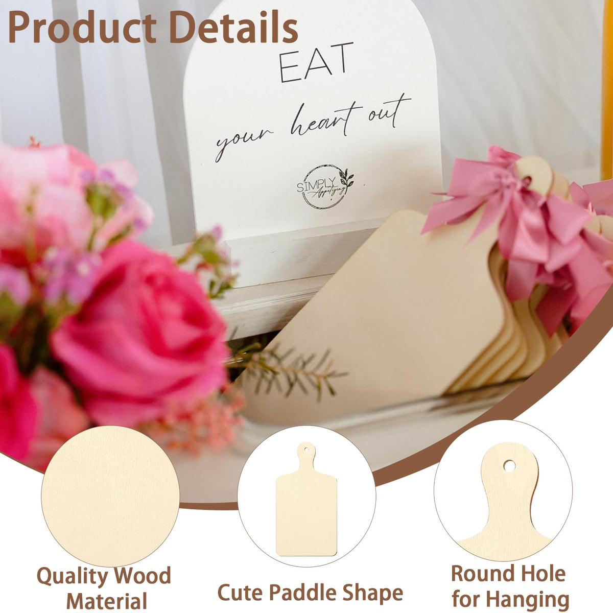 Retainbre small wood board for cheese, fruit, or bread displays.