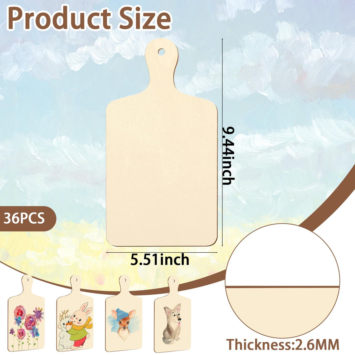 Retainbre paddle-shaped mini cutting board perfect for compact serving and crafts.