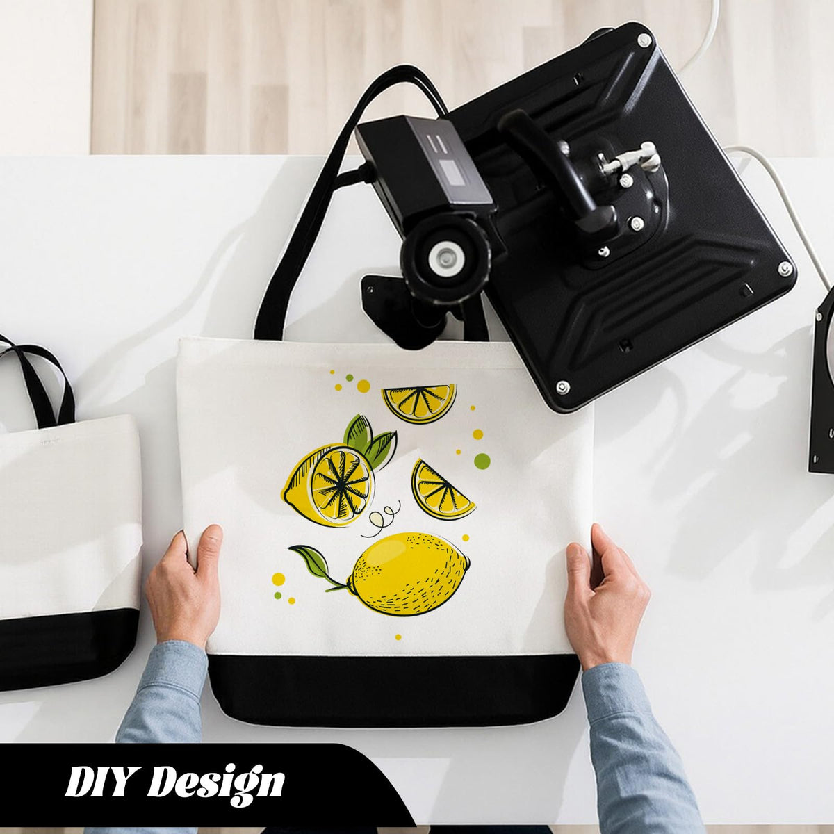 Durable polyester-cotton blend fabric with reinforced handles for daily use