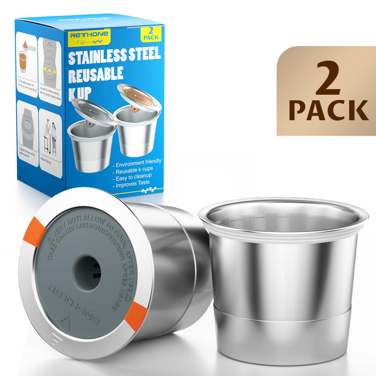 RETHONE compatible with Keurig 1.0 and 2.0 machines