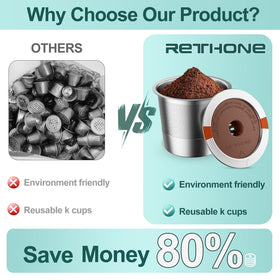 RETHONE dense mesh filter delivers rich coffee extraction.