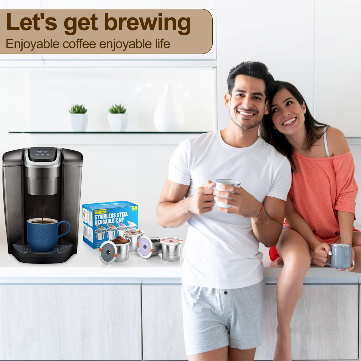 RETHONE K Cup reusable pods dishwasher safe icon for easy cleanup