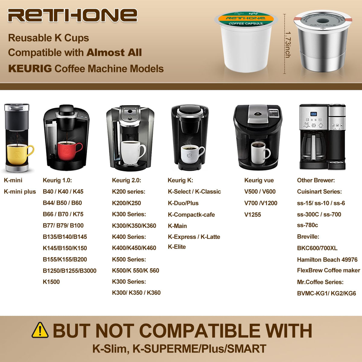 RETHONE K Cup reusable pods lid closeup showing precise seal quality