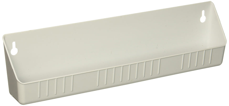 Rev-A-Shelf 6581 sink front 14-inch tray in white for organized under-sink storage