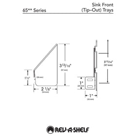 Rev-A-Shelf tip-out trays open view shows easy access to essentials near the sink.