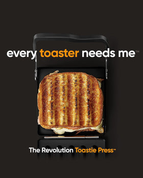 Revolution Toastie Press non-stick coating dishwasher-safe for easy cleanup