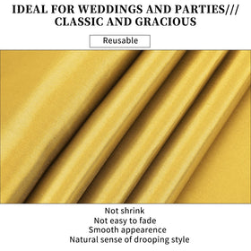 REWOMC satin runner drape highlighting smooth flow and drape.