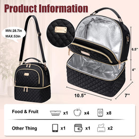 REXMONA lunch bag front pocket detail for phones and essentials during commutes