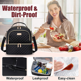 REXMONA lunch bag adjustable strap enables hands-free carrying on busy days