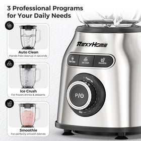REXYHOME blender 8 speeds and pulse for precise textures