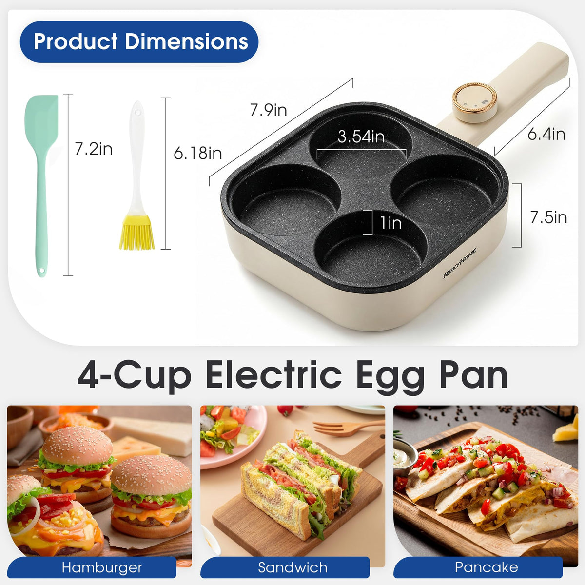 REXYHOME complete kit includes cord, manual, spatula and brush for setup