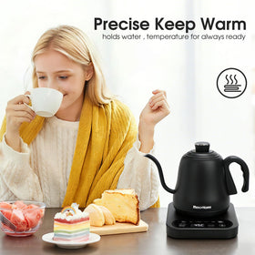 REXYHOME gooseneck kettle-cap lid design focuses on secure closure and easy refill.
