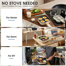 REXYHOME seamless nonstick surface for easy cleaning after cooking