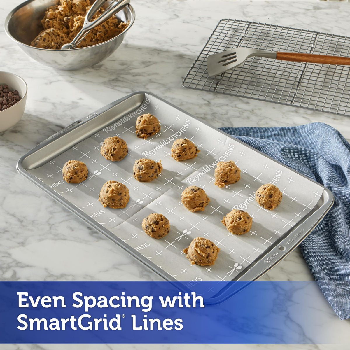 Reynolds Kitchens parchment is oven-safe up to 425°F for versatile cooking.