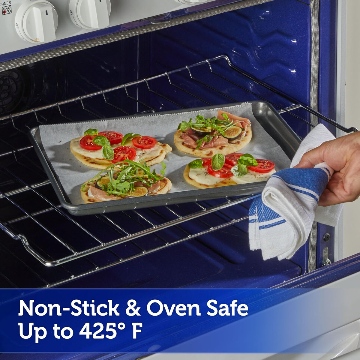 Reynolds parchment sheets withstand oven use to 425F and are microwave-safe