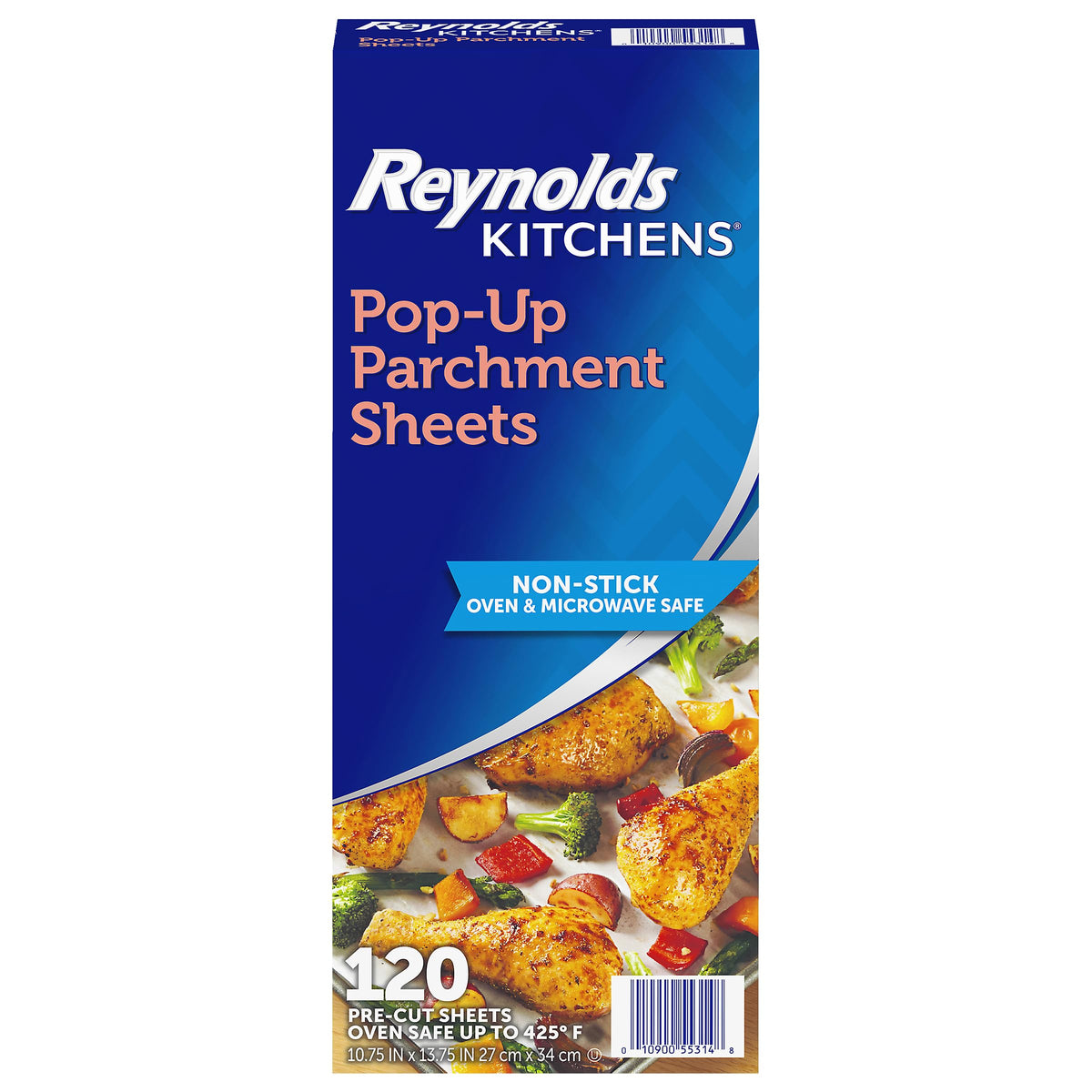 Reynolds Kitchens pop-up parchment sheets box ready for quick pan lining and cleanup