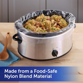 Liner inside the cooker during cooking to prevent stuck-on messes