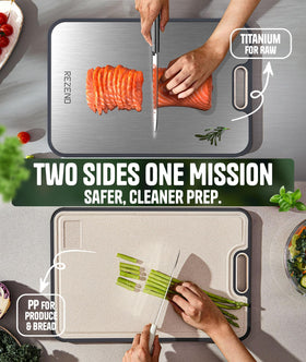 REZEND Meat-side board focuses on raw protein prep with hygienic separation.