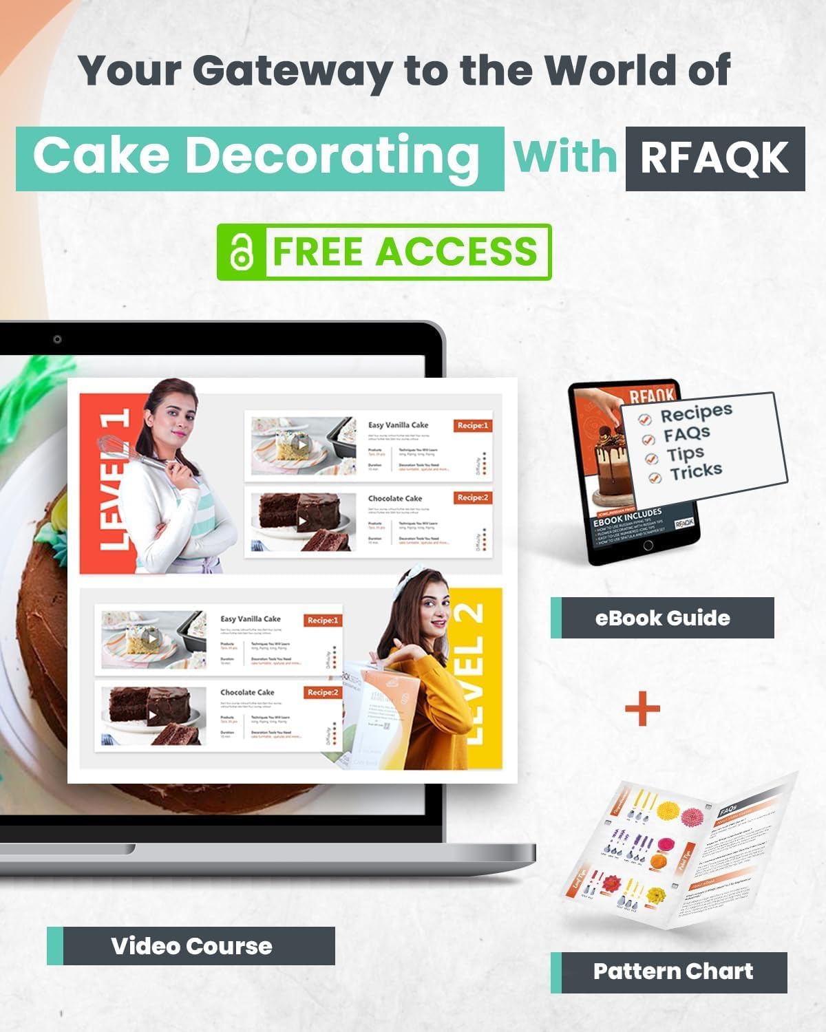 RFAQK beginner booklet and video course boost decorating skills.